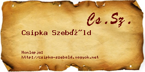 Csipka Szebáld névjegykártya